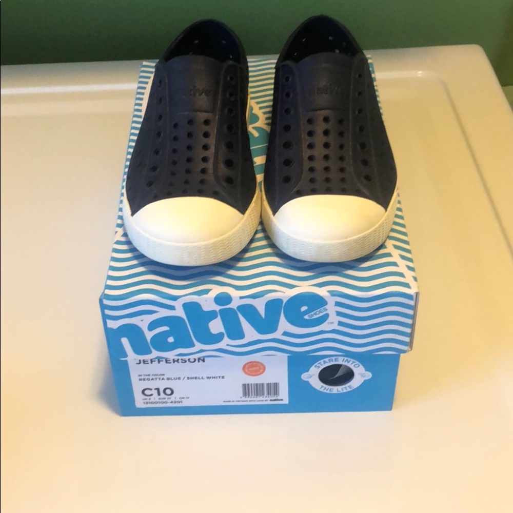 Native Shoes Jefferson Shoes. Navy Blue